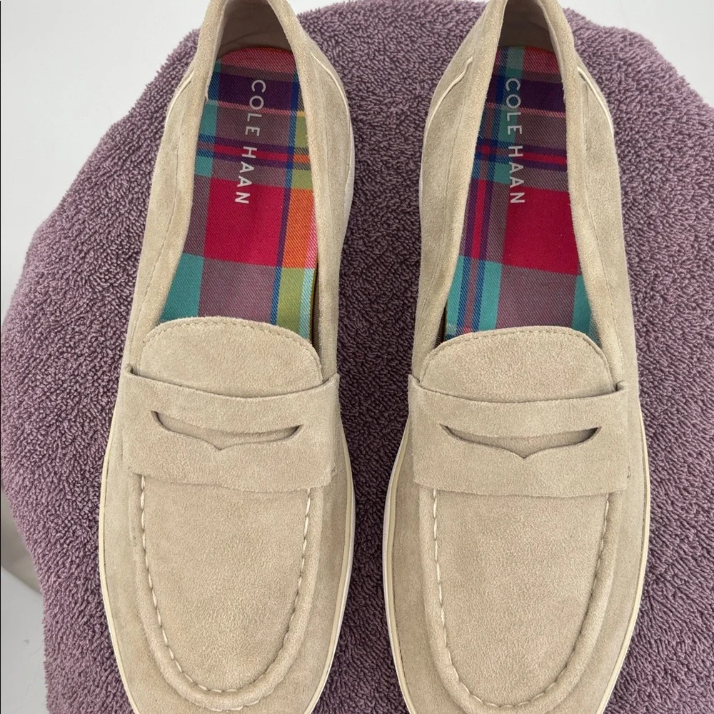 Cole Haan Beige Suede Loafers